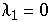 λ_1 = 0 