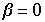 β = 0